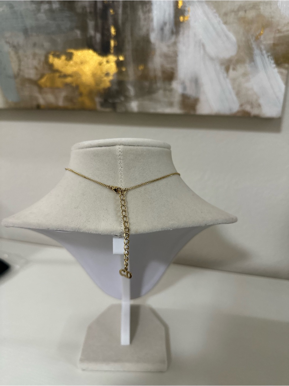 Dior Gold Letter Pendant Necklace - Picture 6 of 6